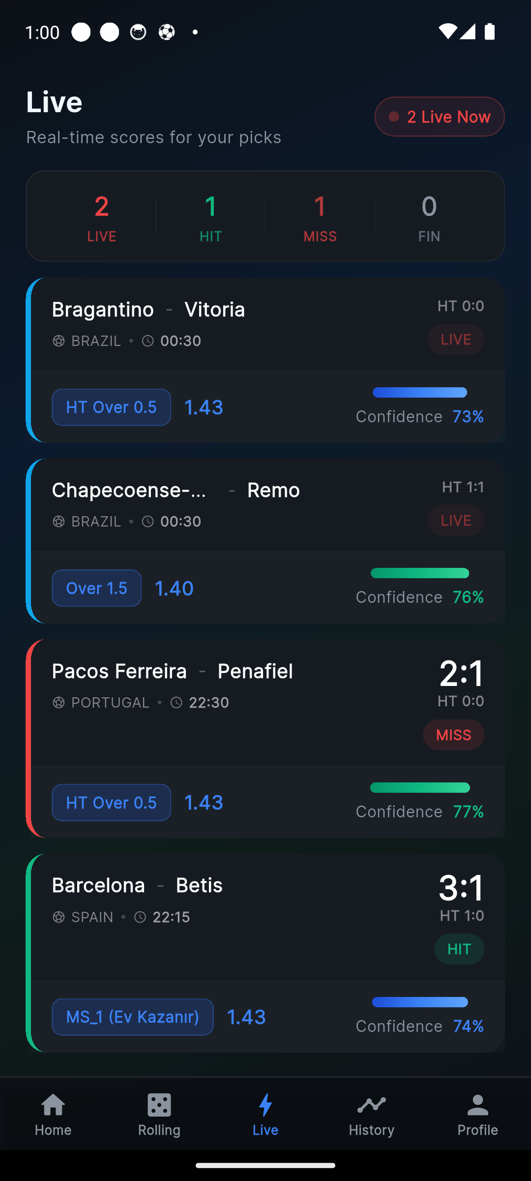 Live Tracking